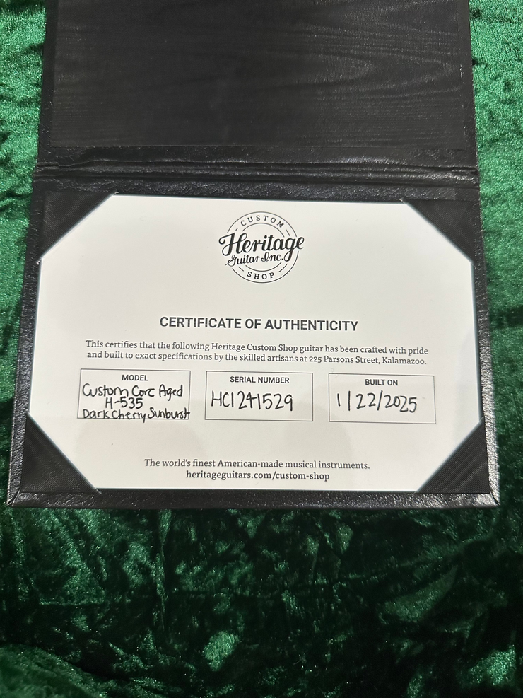 Heritage H535 Artisan Aged Dark Cherry Sunburst