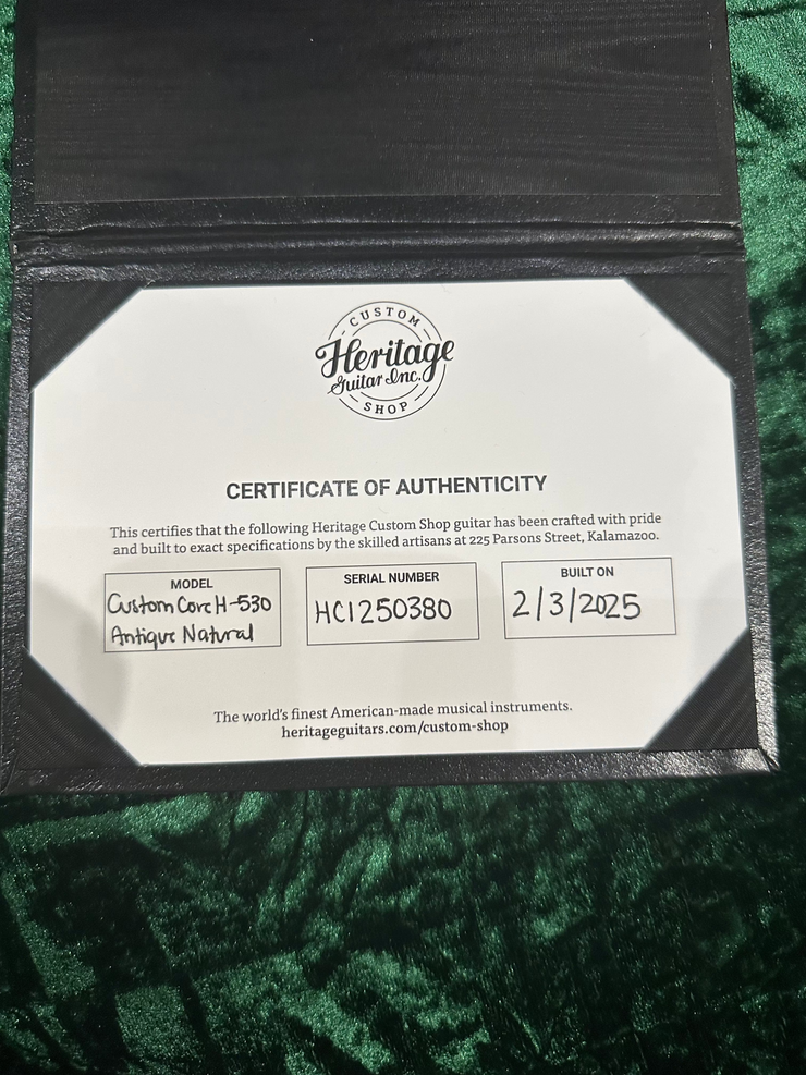 Heritage H-530 Core Collection Antique Natural