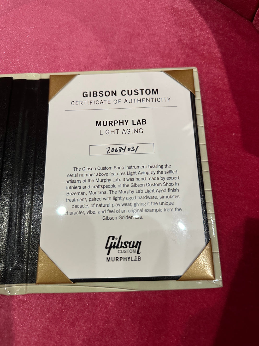 Gibson Custom Murphy Lab 認定証&付属品 Gibson J 200 Custom Murphy Lab – Jimmy Wallace Guitars