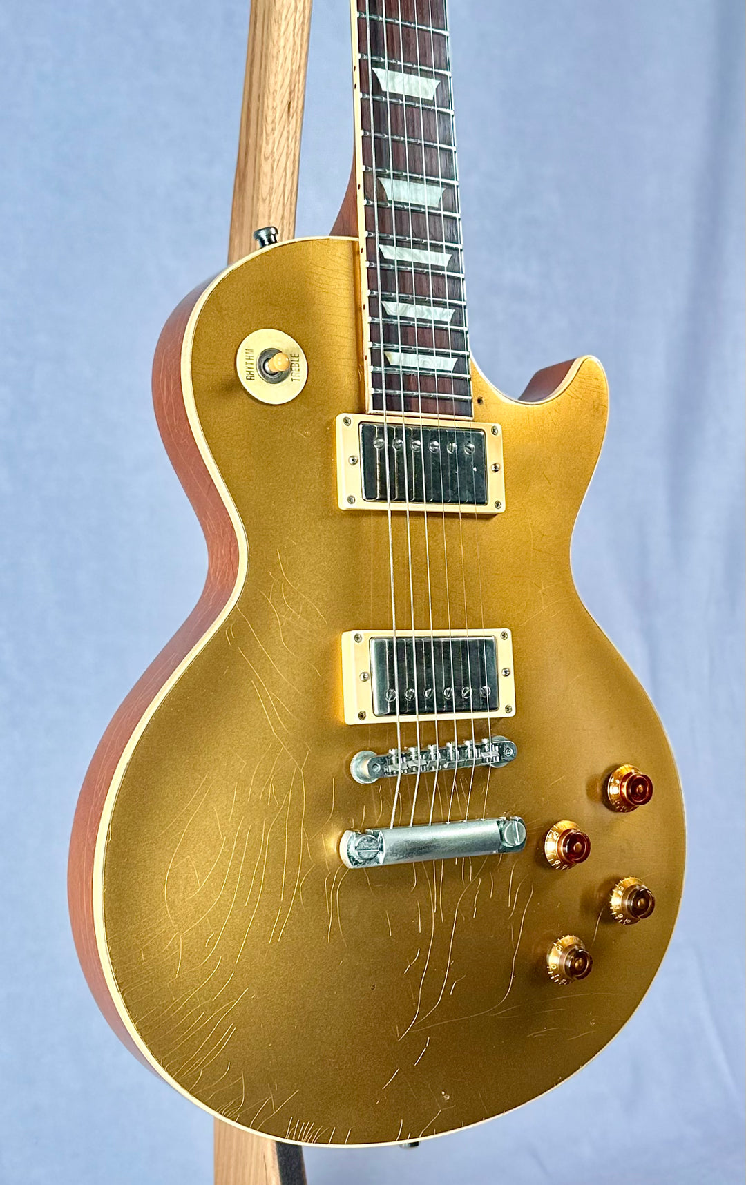 ギター GIBSON CUSTOM LPR7 Used Gibson Custom LPR-7 1957 Les Paul Goldtop 2005 - Cream