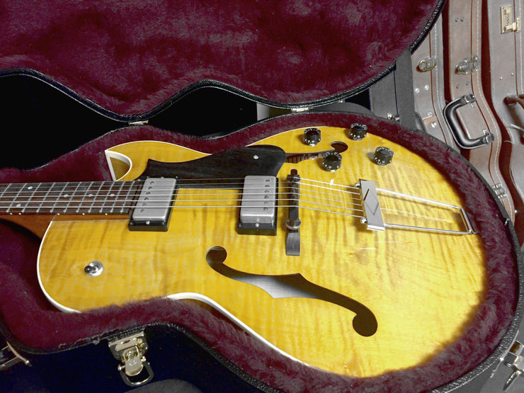 **** SOLD **** H-575 Custom Carved Hollow Body in Amber Translucent