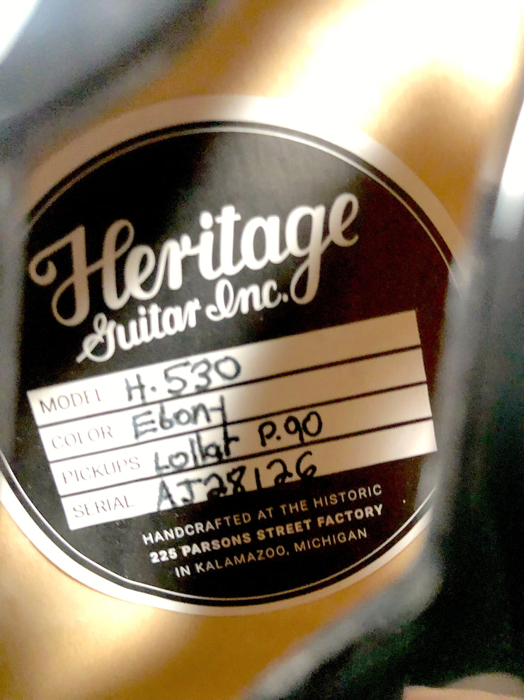 Heritage H530 Thinline  in Bold Ebony