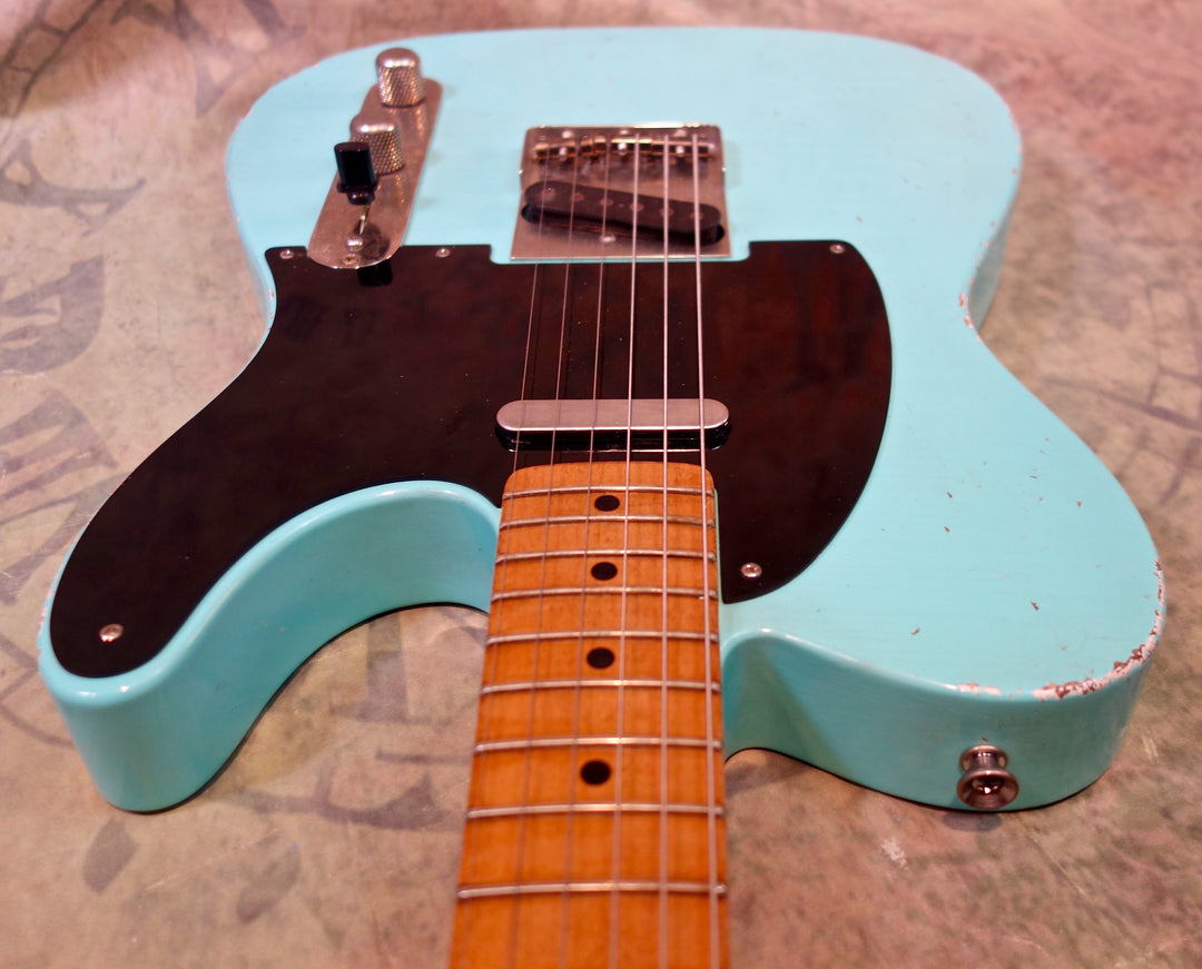 Jimmy Wallace “Slab” in Sonic Blue – Jimmy Wallace Guitars