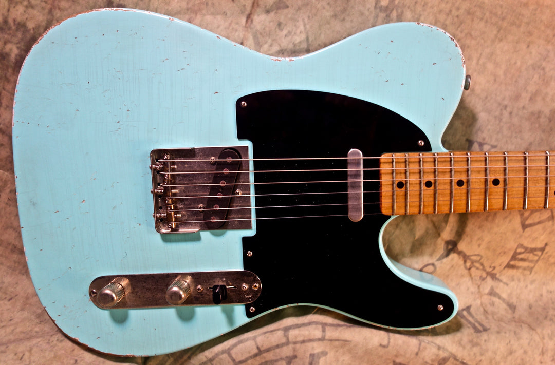 Jimmy Wallace “Slab” in Sonic Blue – Jimmy Wallace Guitars